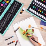 175 Piece Deluxe Art Set with 2 Drawing Pads, Acrylic Paints,Crayons,Colored Pencils,Paint Set in Wooden Case,Professional Art Kit,Art Supplies for Adults,Teens and Artist,Paint Supplies - Image 7